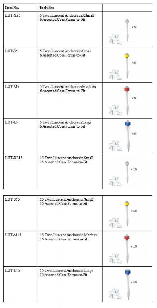 Twin Luscent® Anchor Refills – Charles B. Schwed Co., LLC.